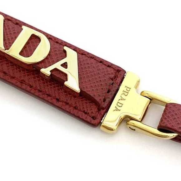 Prada Key Ring Red Saffiano 1PP067 Leather GP PRADA Holder Bag Charm Women's ... - Picture 9 of 10